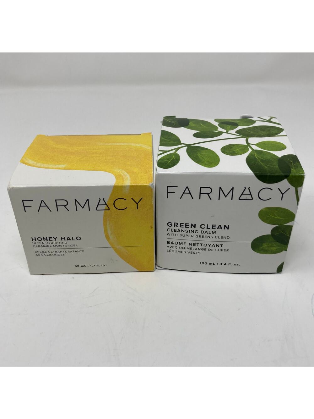 Farmacy Honey Halo Moisturizer 1.7 oz,  Green Clean Cleansing Balm 3.4 oz. Duo